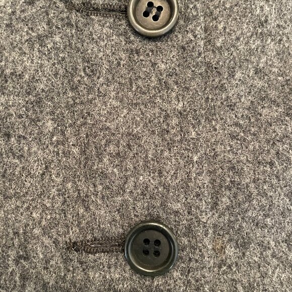 J. Crew Preppy Button Down Wool Blend Mini Skirt in Grey Size 12 - Picture 5 of 7